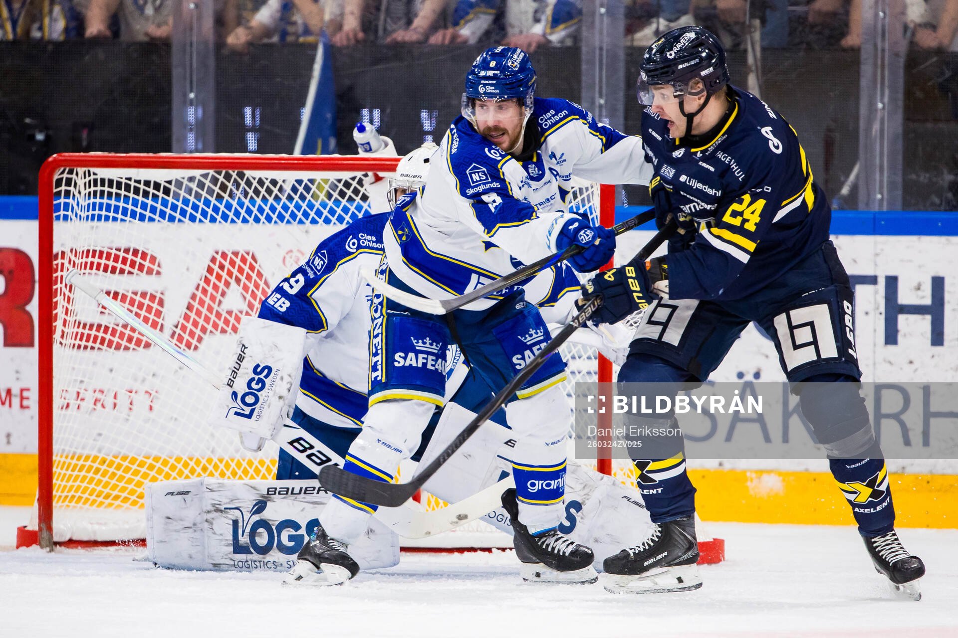 Leksands Matt Caito och HV71s Hampus Eriksson