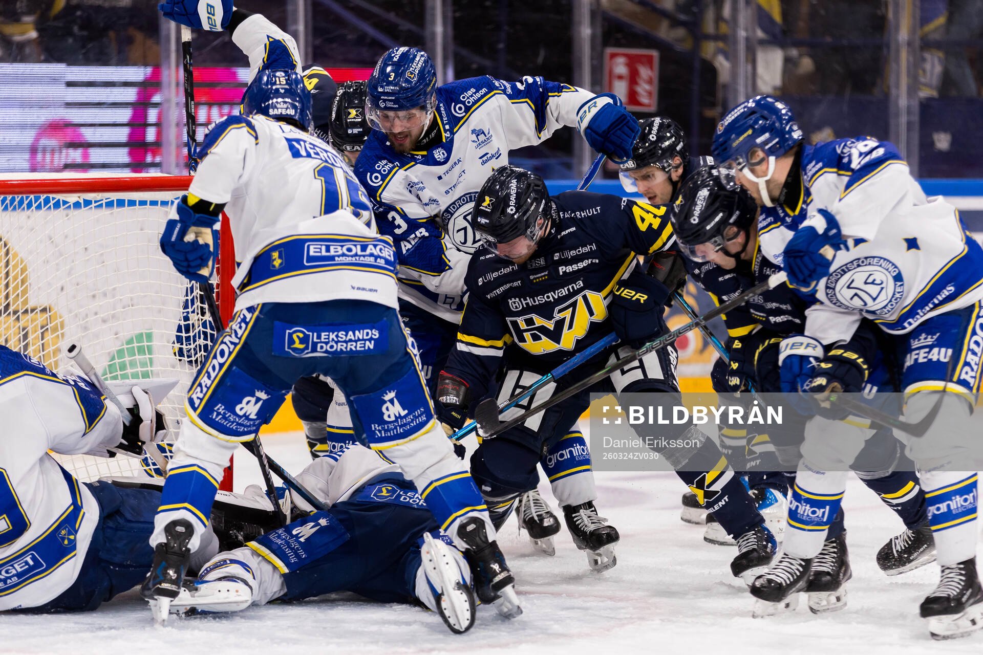 Leksands Fred Nilsson och HV71s Oskar Stål-Lyrenäs