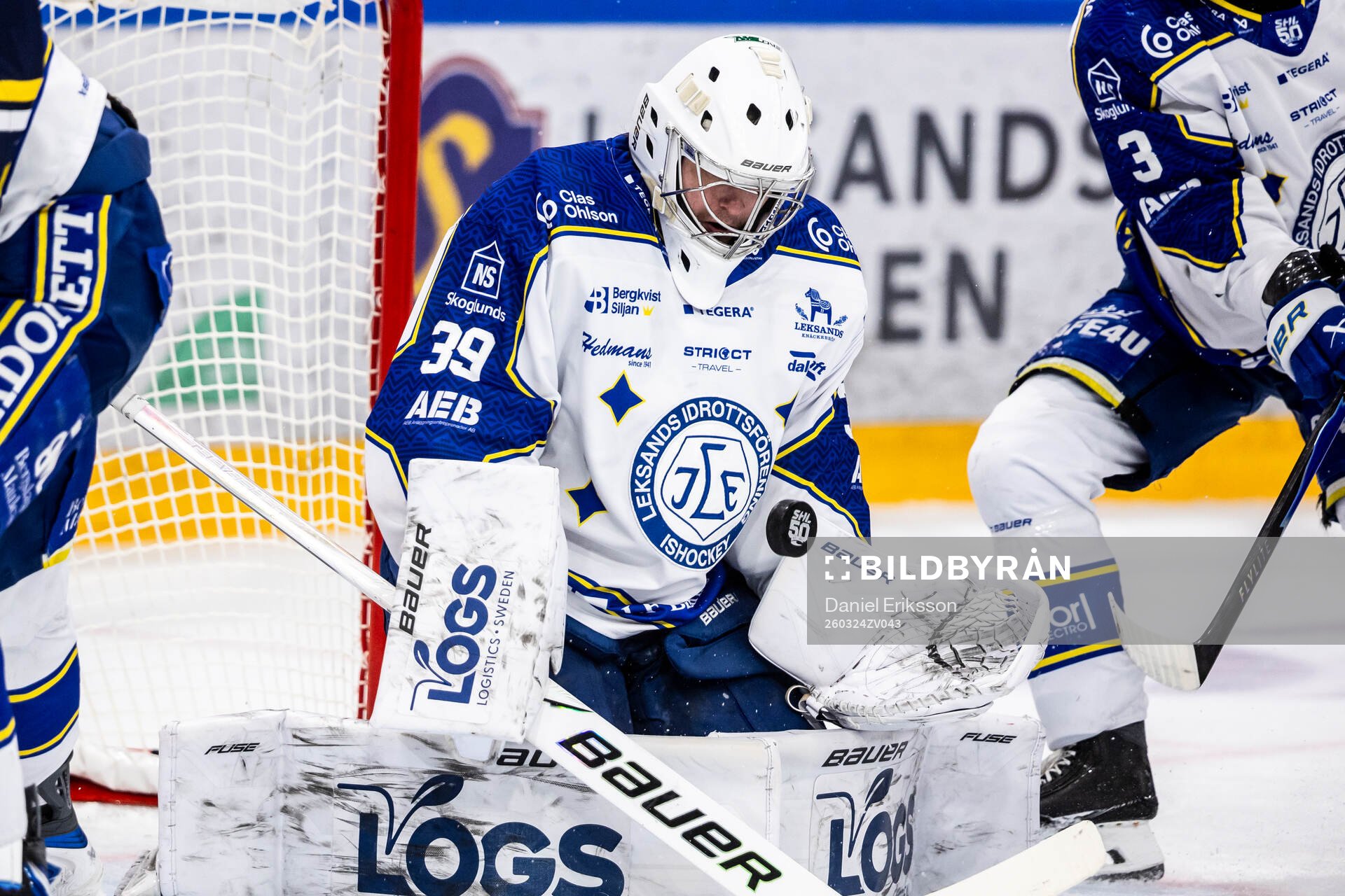 Leksands målvakt Filip Larsson