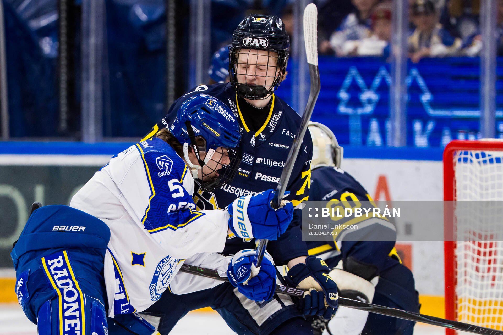 Leksands Andro Kaderli och HV71s Malte Gustafsson