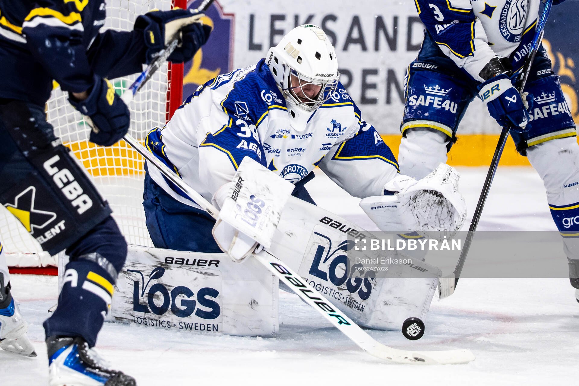 Leksands målvakt Filip Larsson