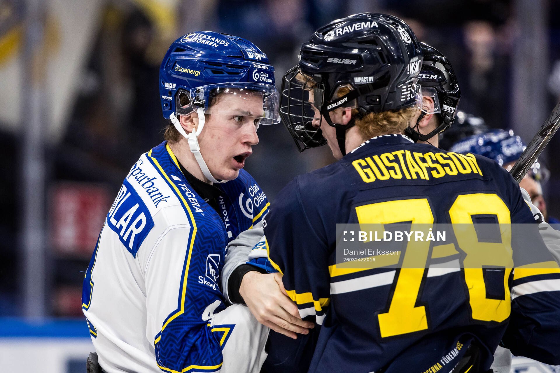 Leksands Tinus Luc Koblar och HV71s Malte Gustafsson