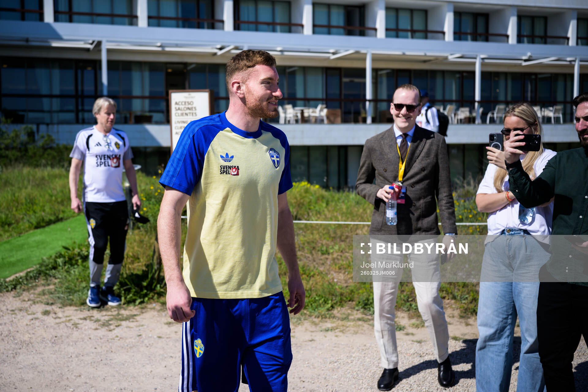 Injured player Dejan Kulusevski of the Swedish national