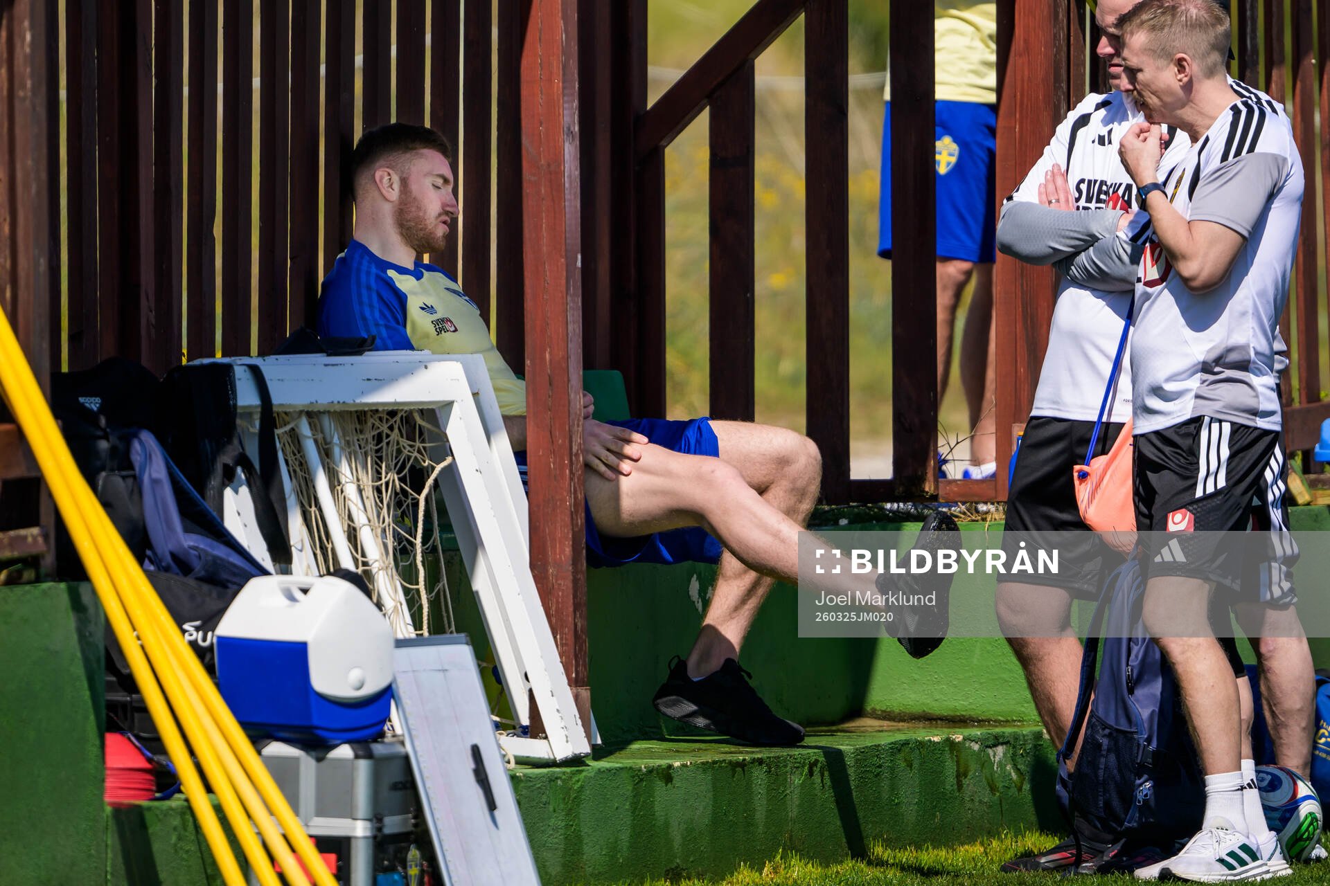 Injured player Dejan Kulusevski of the Swedish national