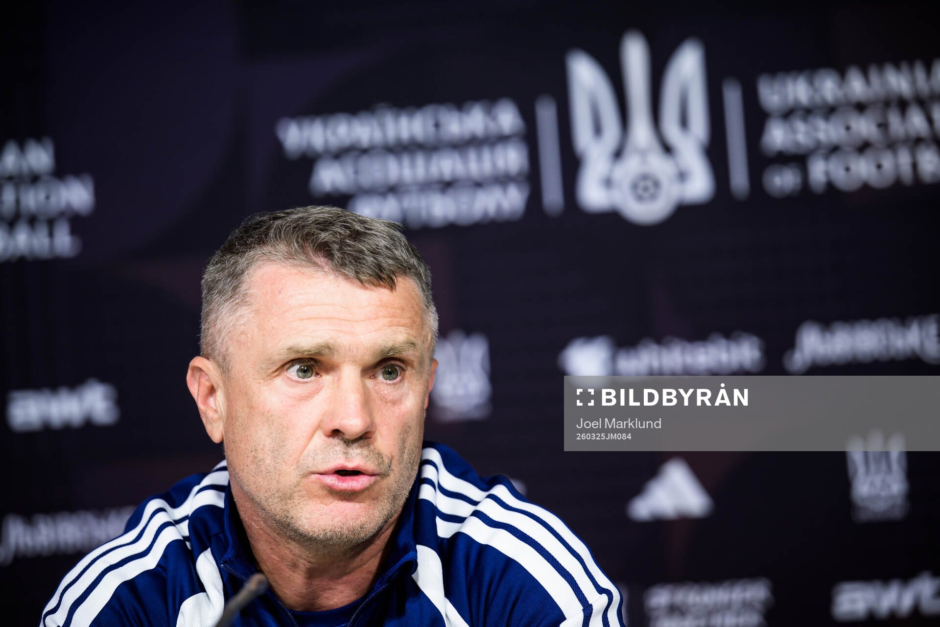 Head coach Serhiy Rebrov of the Ukrainian national football