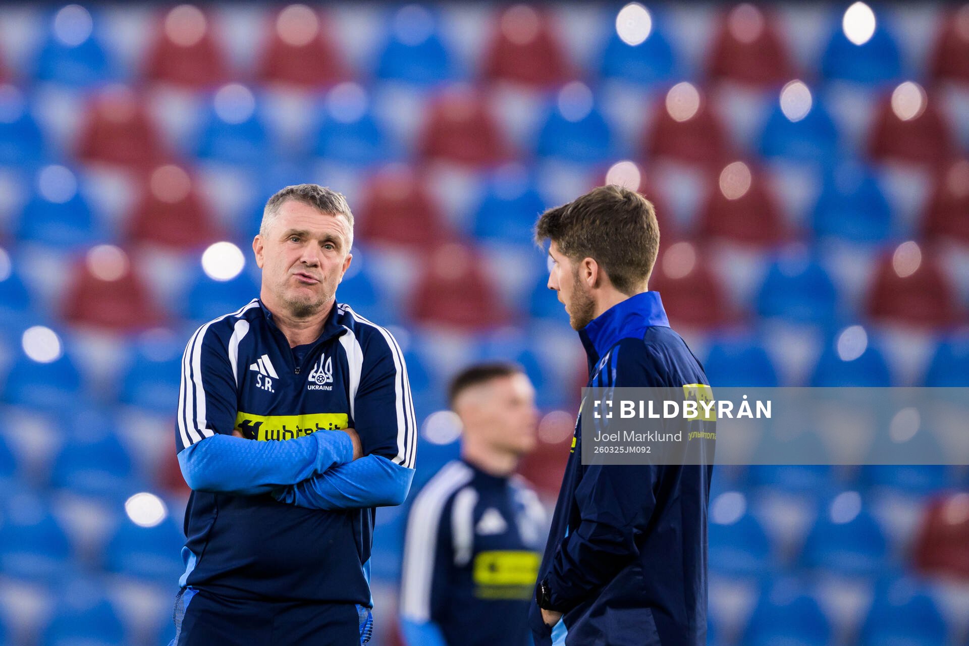 Head coach Serhiy Rebrov of the Ukrainian national football