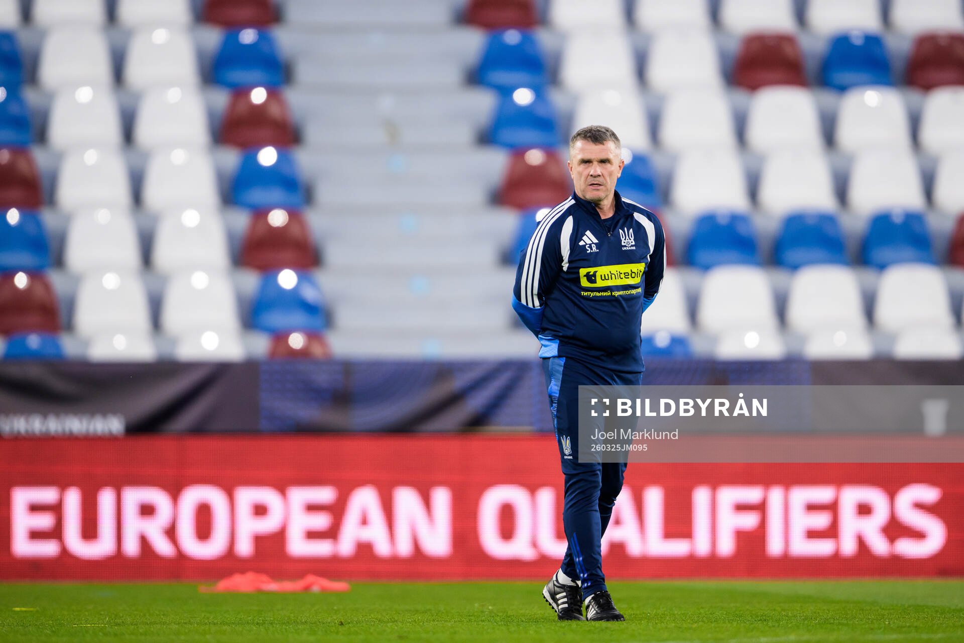 Head coach Serhiy Rebrov of the Ukrainian national football