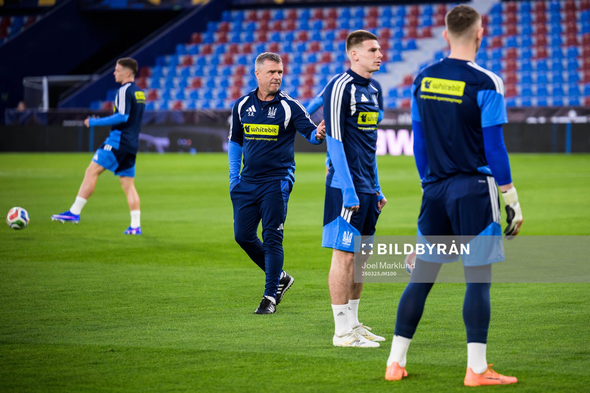 Head coach Serhiy Rebrov of the Ukrainian national football