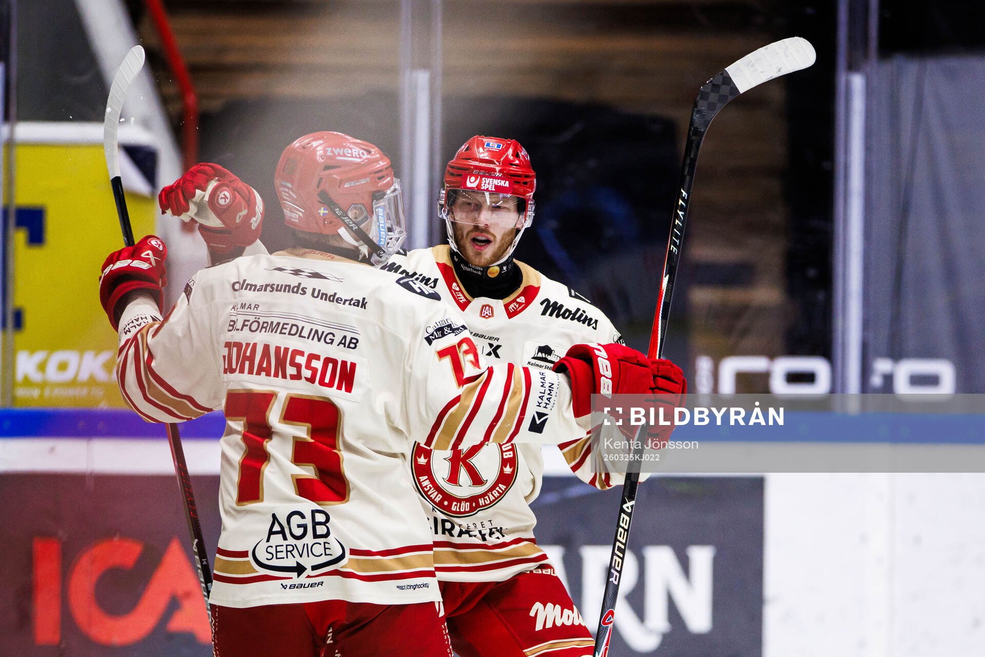 Kalmars Gustaf Westlund och Valdemar Johansson jublar