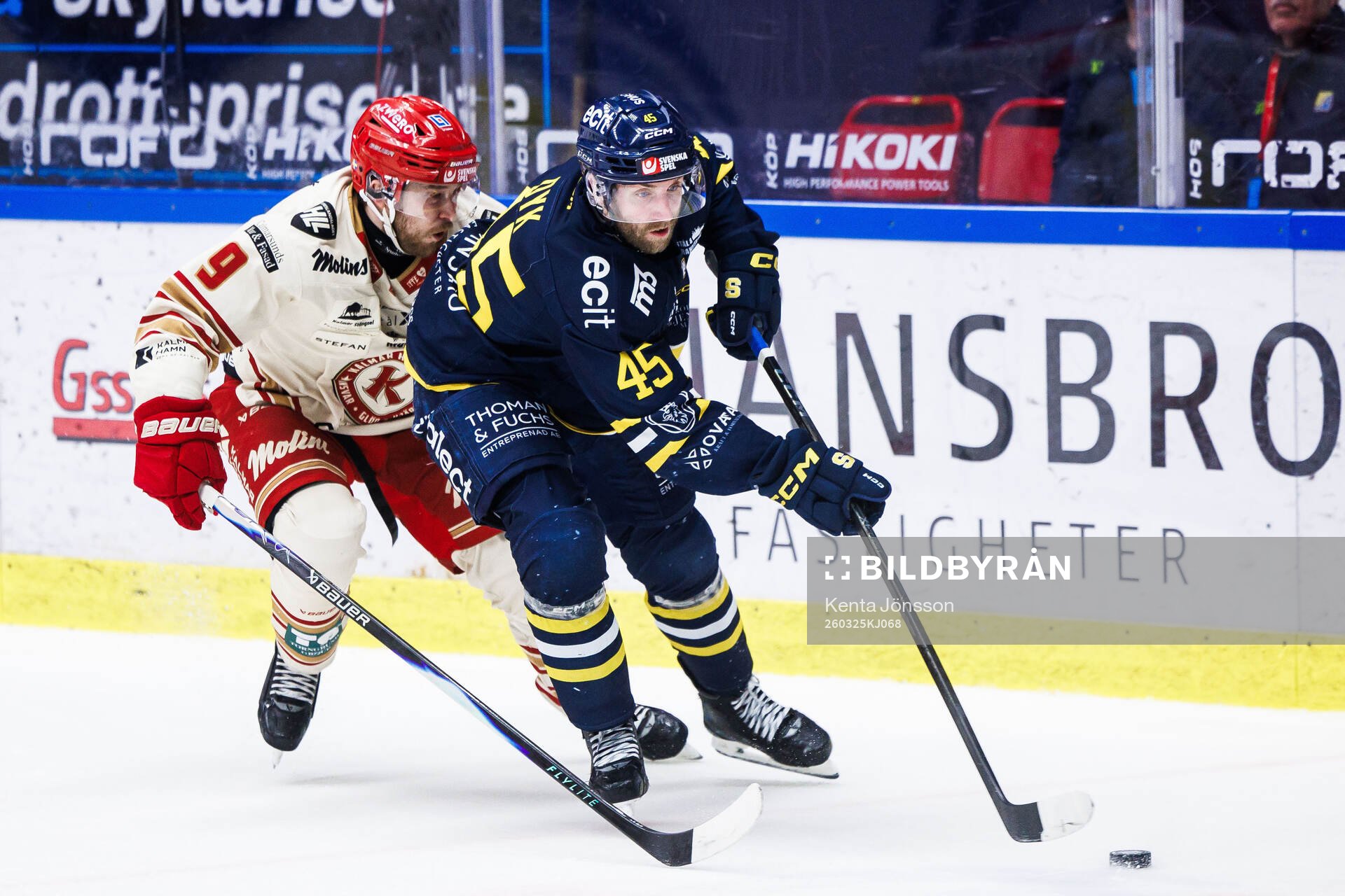 Kalmars Wilhelm Westlund och Södertäljes Sebastian Dyk