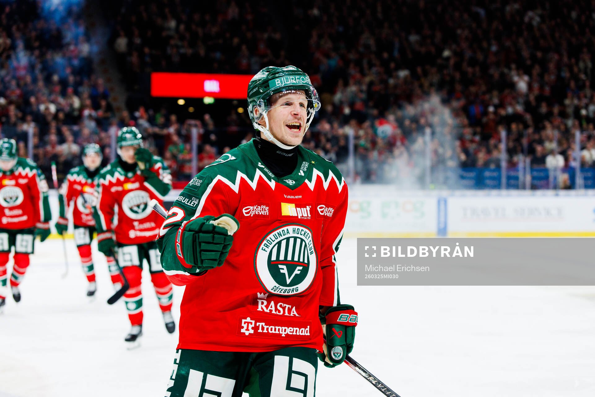 Frölundas Max Friberg jublar