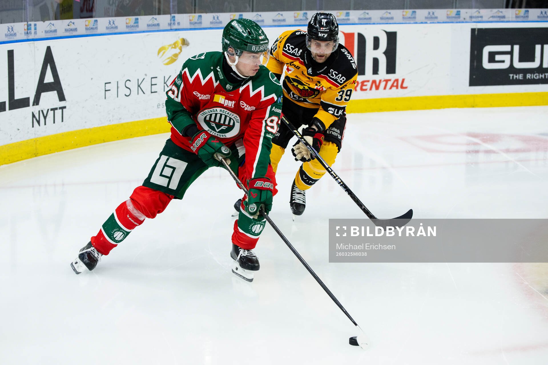 Frölundas Filip Cederqvist och Luleås Pontus Själin