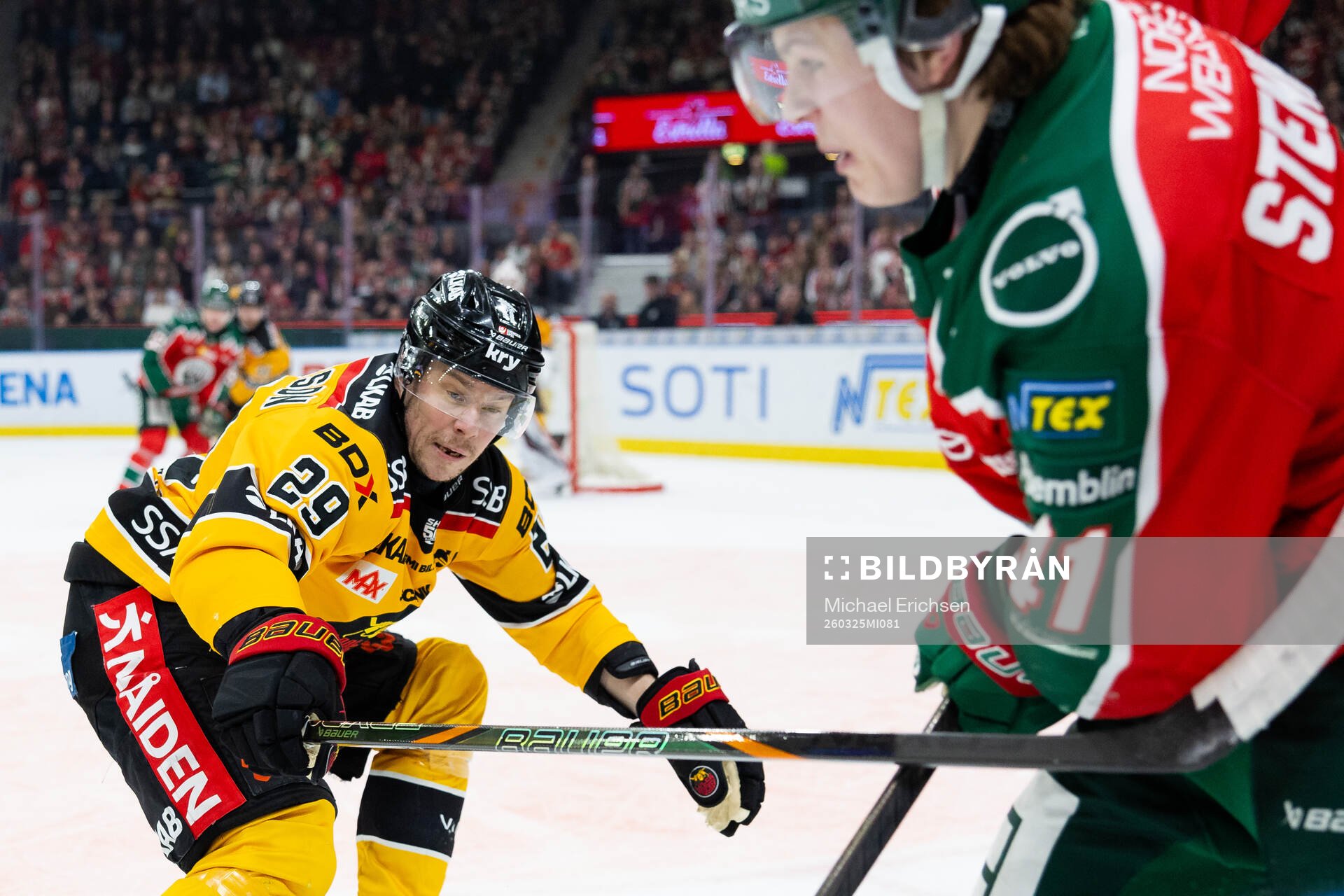 Luleås Erik Gustafsson och Frölundas Ivar Stenberg