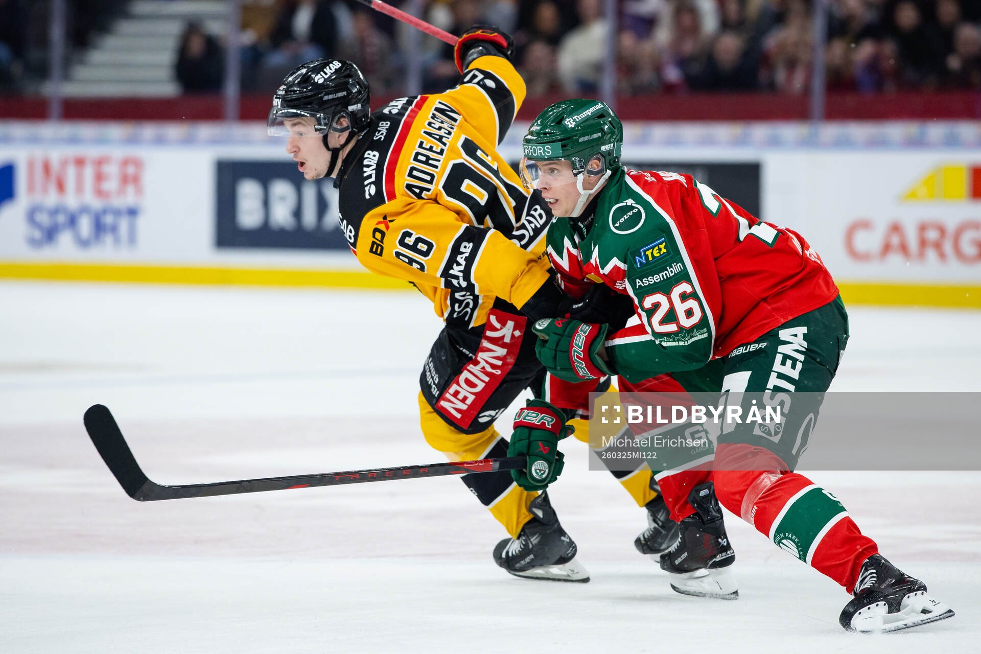 Luleås Pontus Andreasson och Frölundas Isac Heens