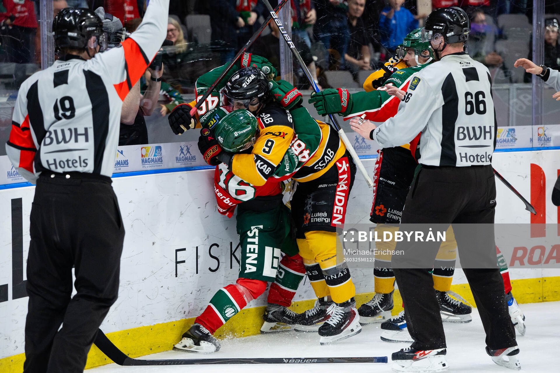 Frölundas Dominik Egli och Luleås Heikki Liedes