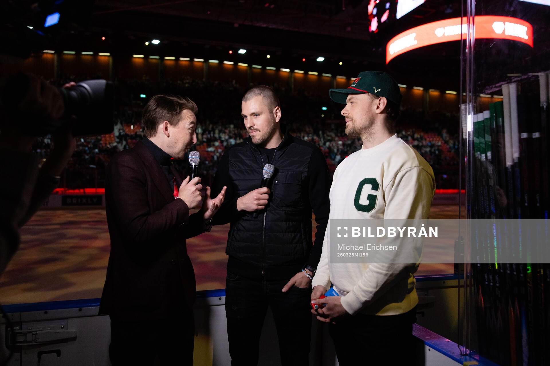 Tidigare Frölunda spelarna Sebastian Stålberg och  Mats