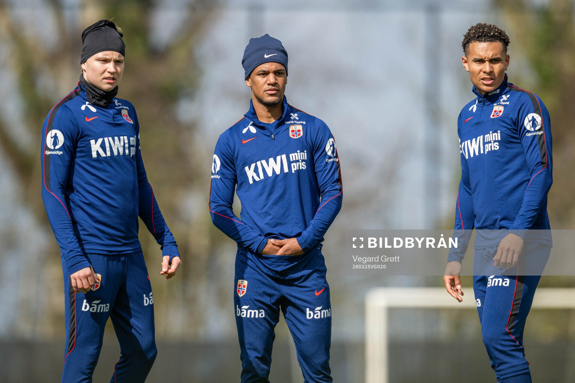 Andreas Schjelderup, Oscar Bobb and Antonio Nusa of the