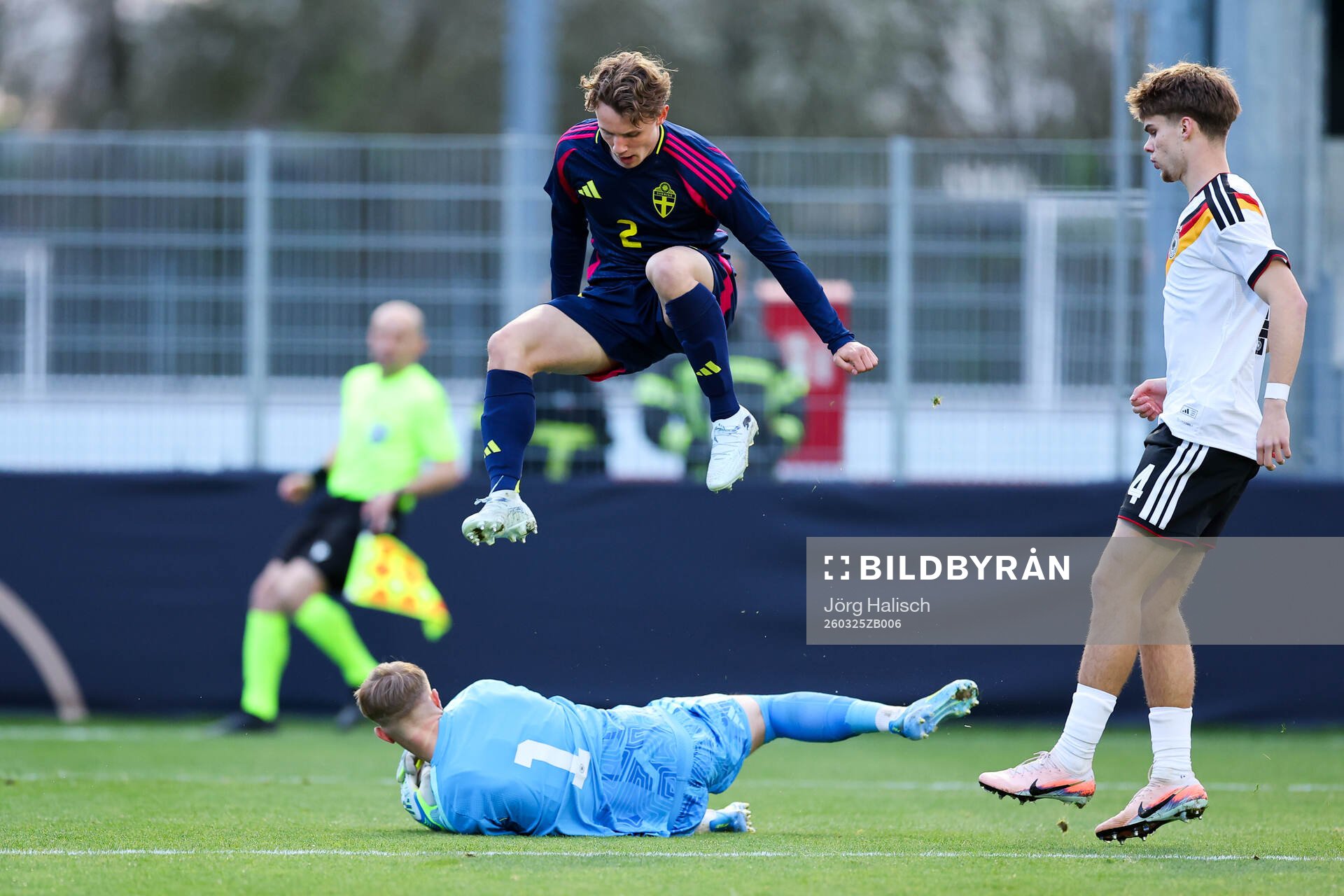 Goalkeeper Florian Hellstern of Germany and Filip Öhman of