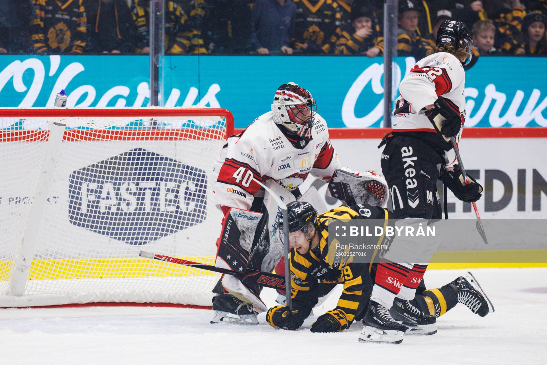 Malmö Redhawks målvakt Oskar Blomgren och Skellefteås