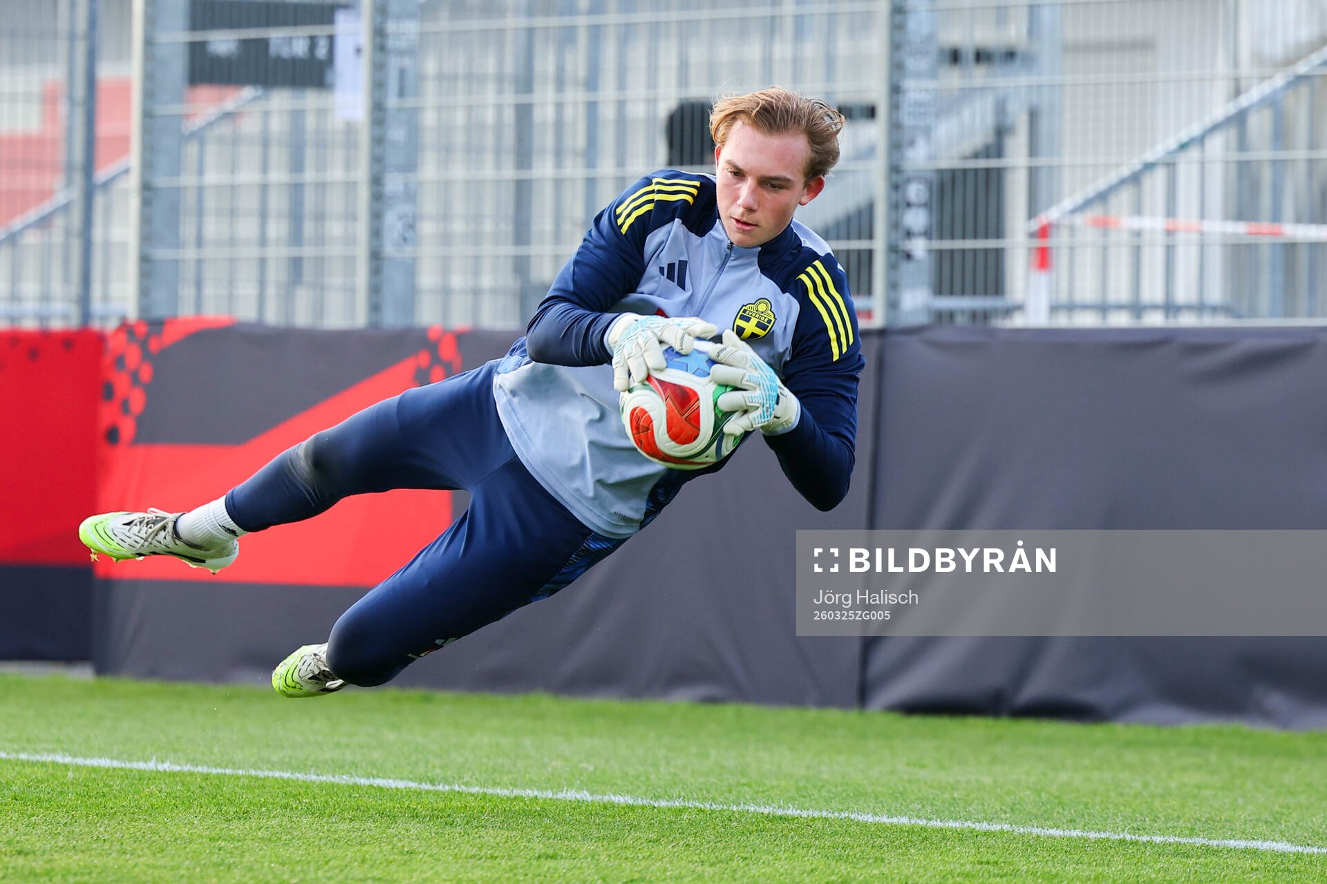 Goalkeeper Elton Fischerström of Sweden