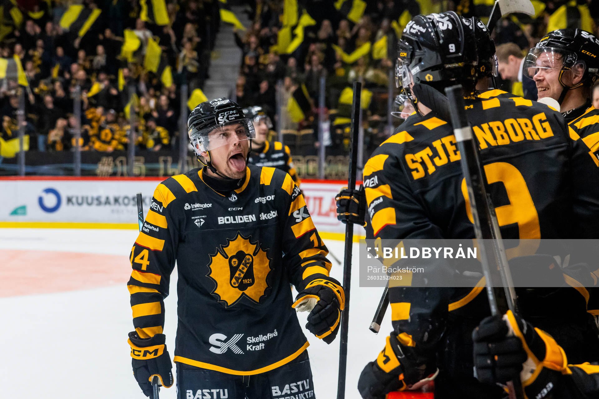 Skellefteås Andreas Johnson jublar