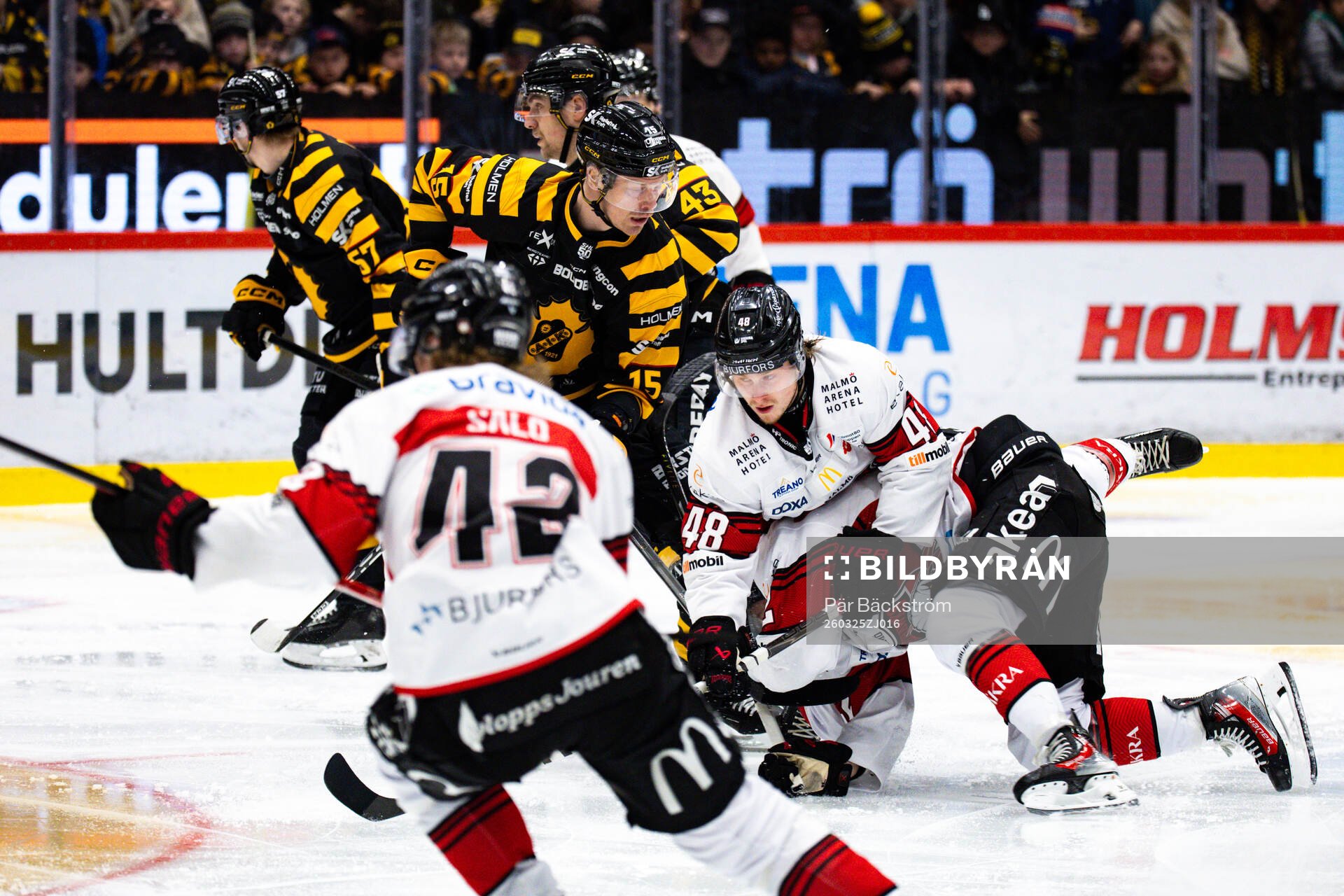 Skellefteås Lars Bryggman och Malmö Redhawks Lauri
