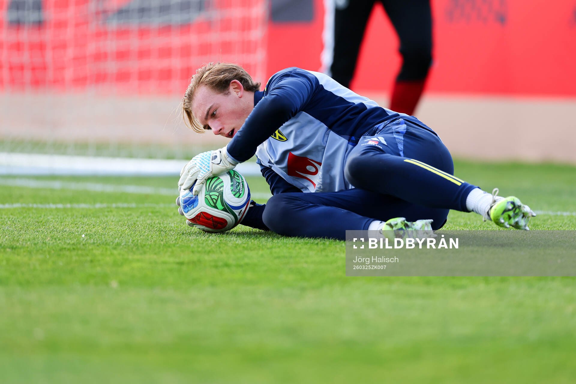 Goalkeeper Elton Fischerström of Sweden