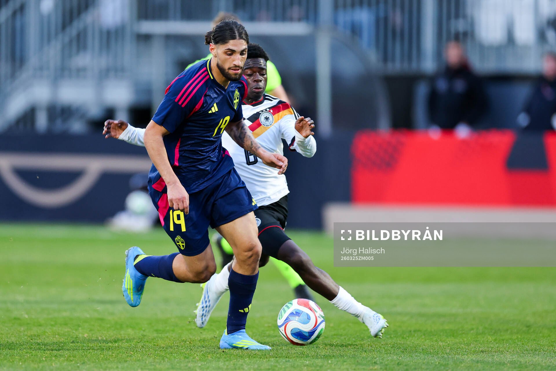 during the UEFA Under-19 Euro Qualifier football match
