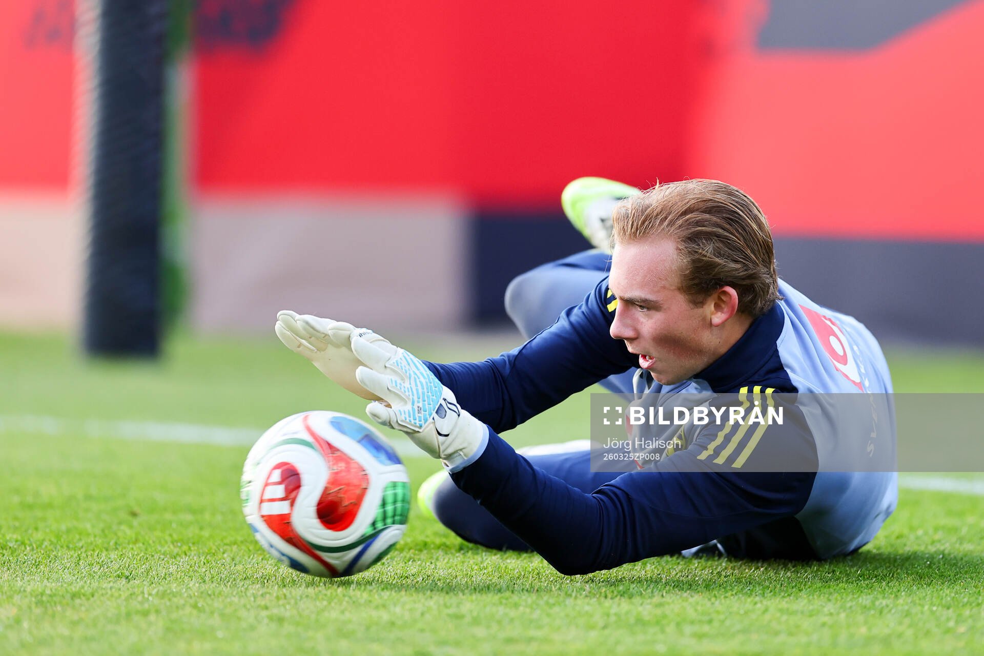 Goalkeeper Elton Fischerström of Sweden
