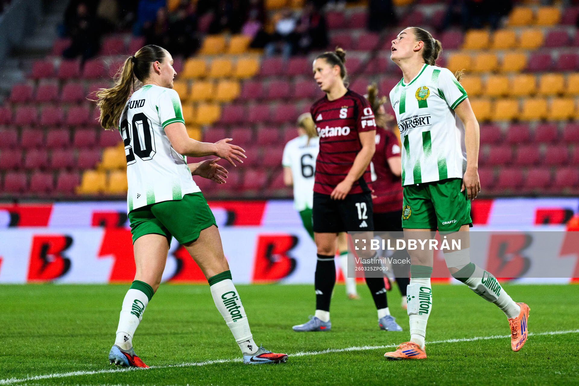 Svea Rehnberg of Hammarby looks dejected
