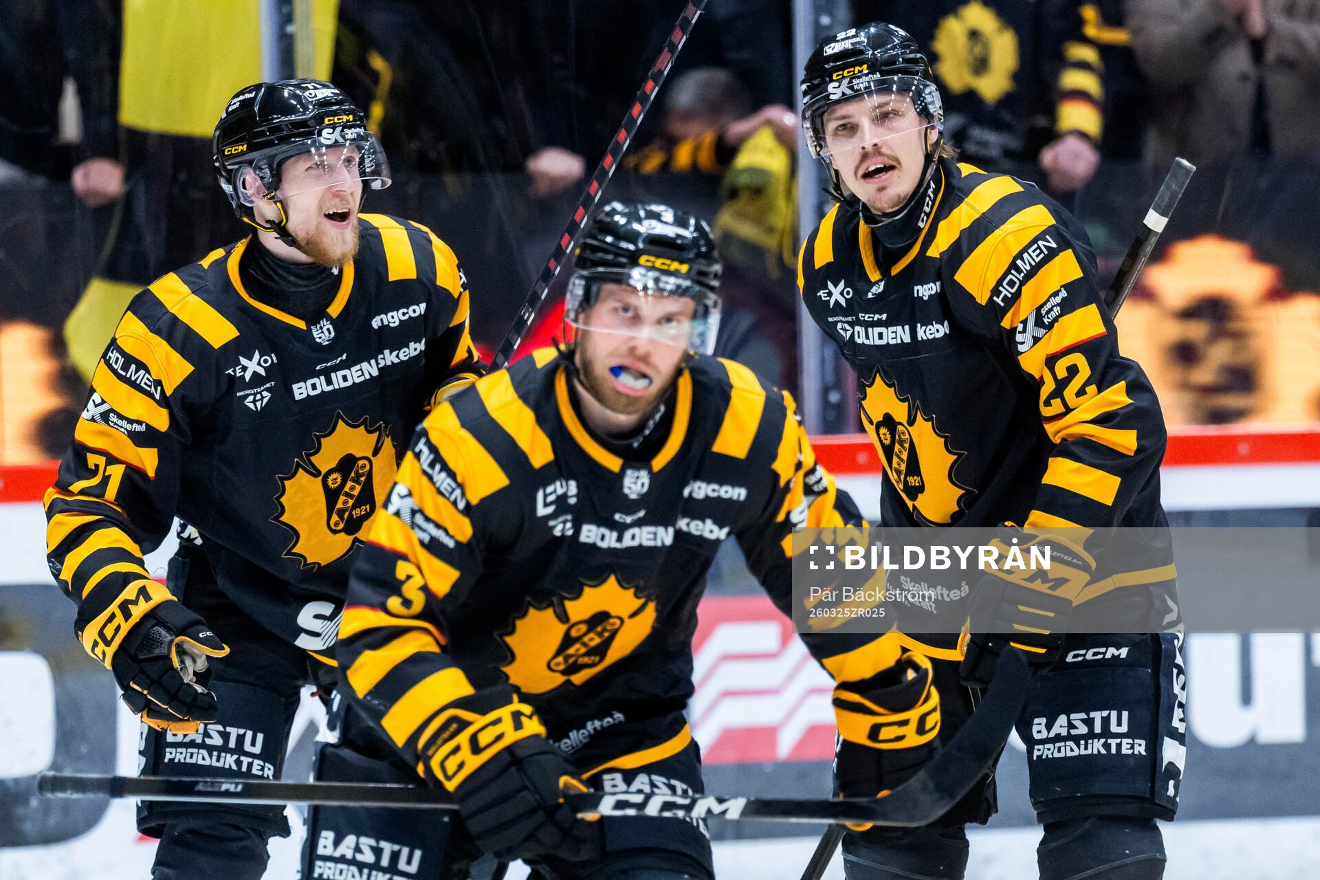 Skellefteås Jonathan Davidsson, Viktor Grahn och Jonathan