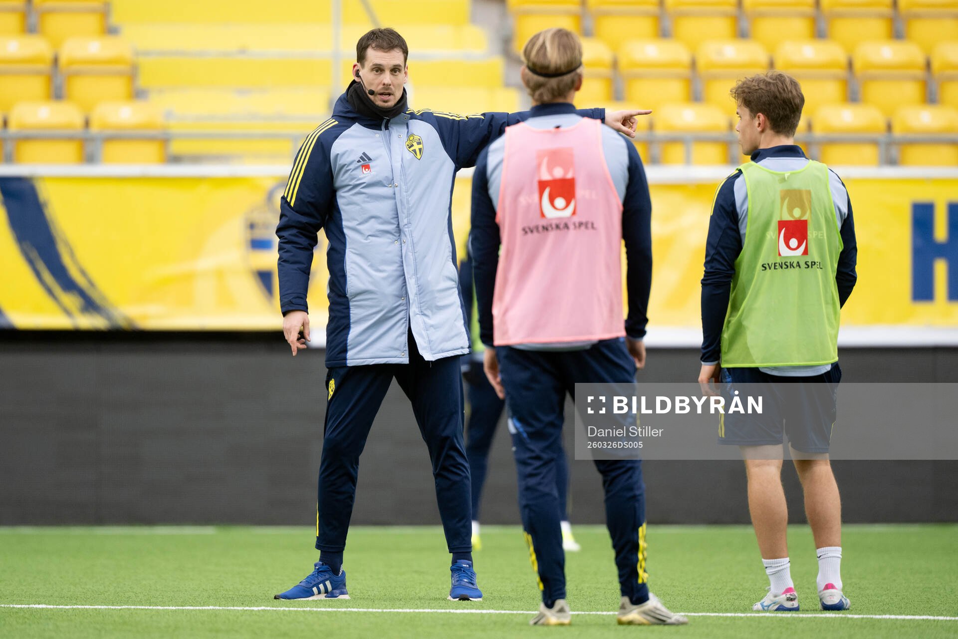 Head coach Daniel Bäckström of Sweden's U21 national