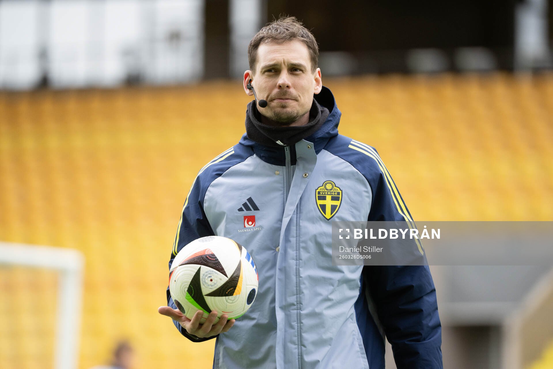 Head coach Daniel Bäckström of Sweden's U21 national