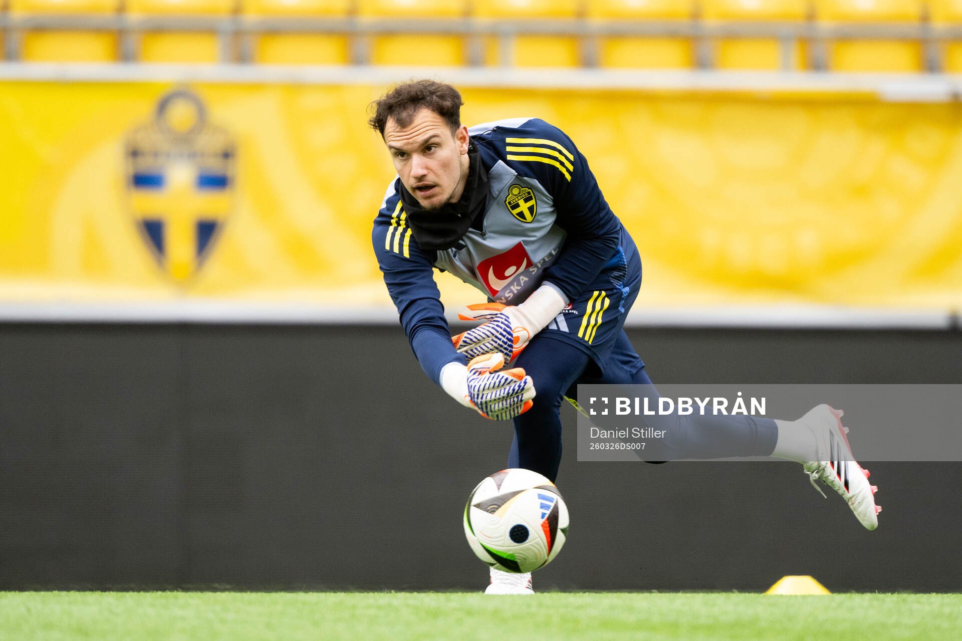 Goalkeeper Elis Bishesari of Sweden's U21 national football