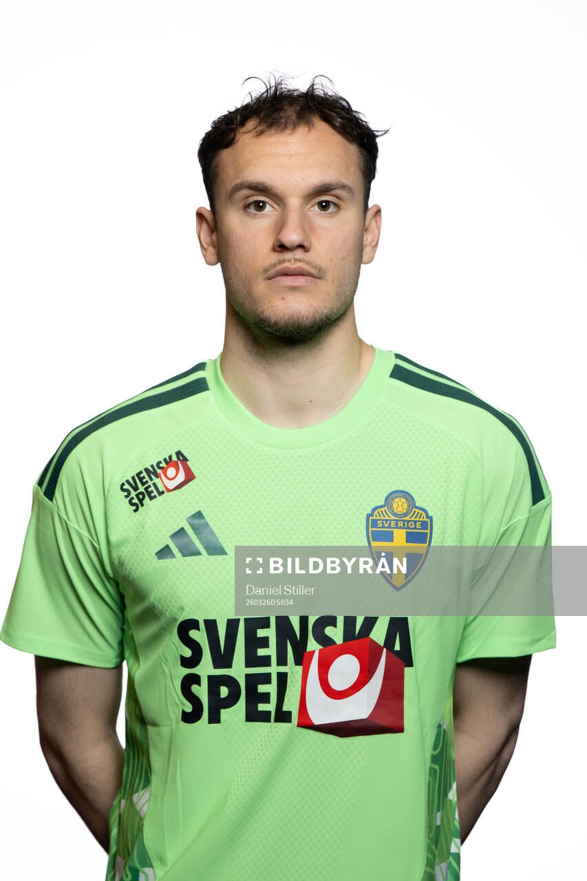 Goalkeeper Elis Bishesari of Sweden's U21 national football