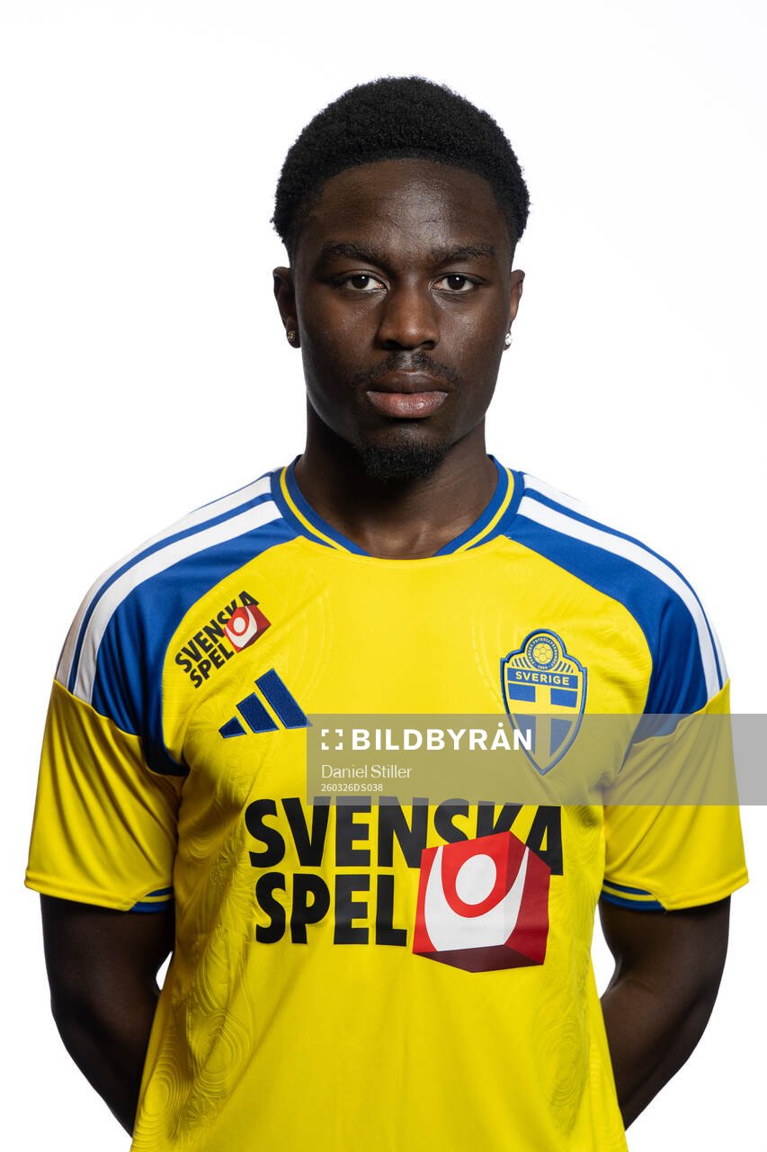 Genesis Antwi of Sweden's U21 national football team at a
