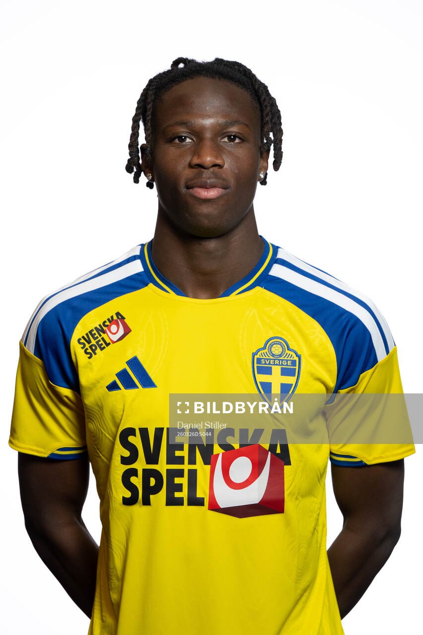 Alieu Njie of Sweden's U21 national football team at a
