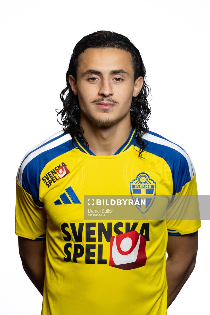Amin Boudri of Sweden's U21 national football team at a