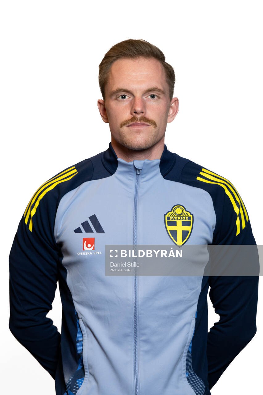 Goalkeeper coach Patrik Abrahamsson of Sweden's U21