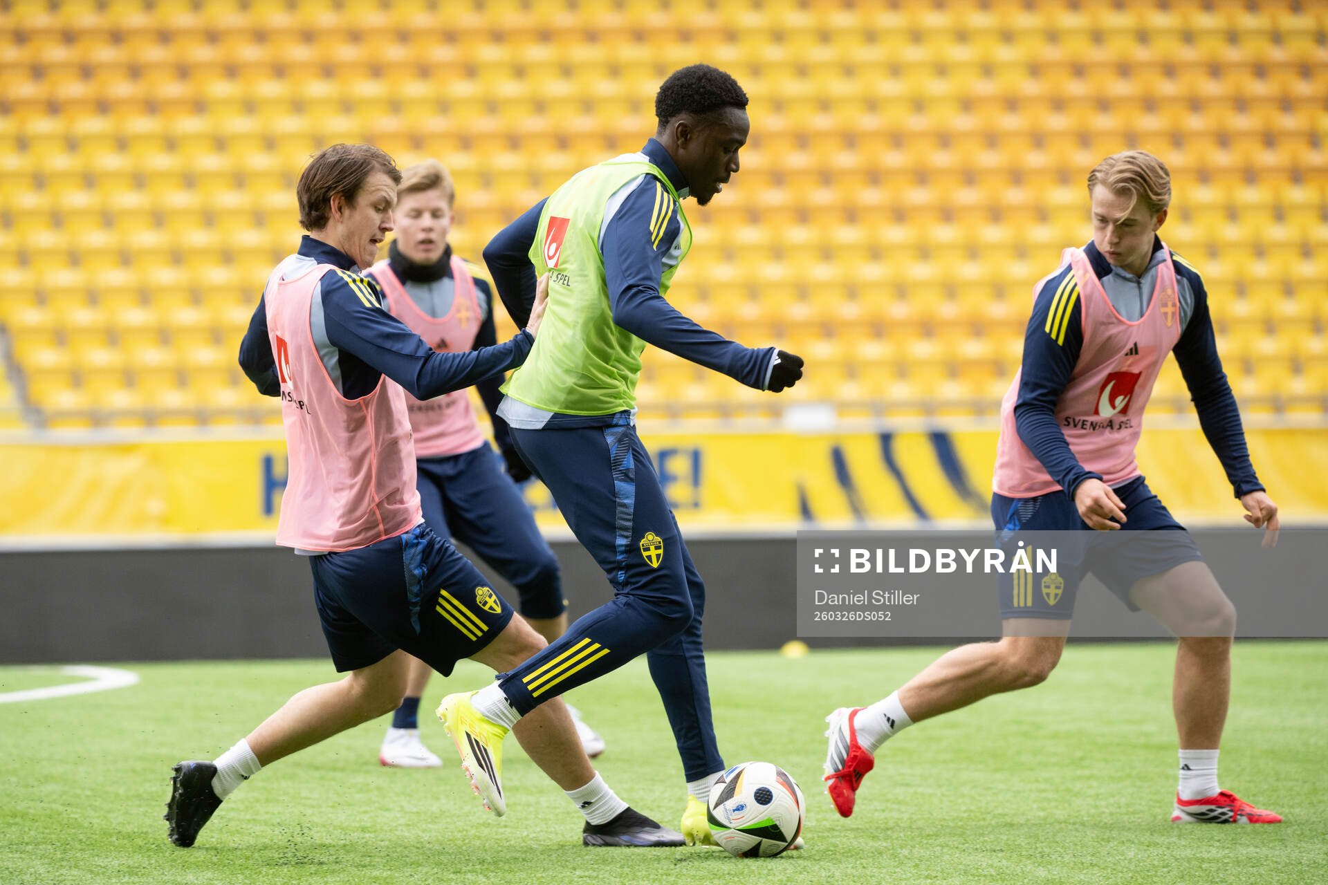 Kazper Karlsson, Genesis Antwi and Noah Tolfof Sweden's U21