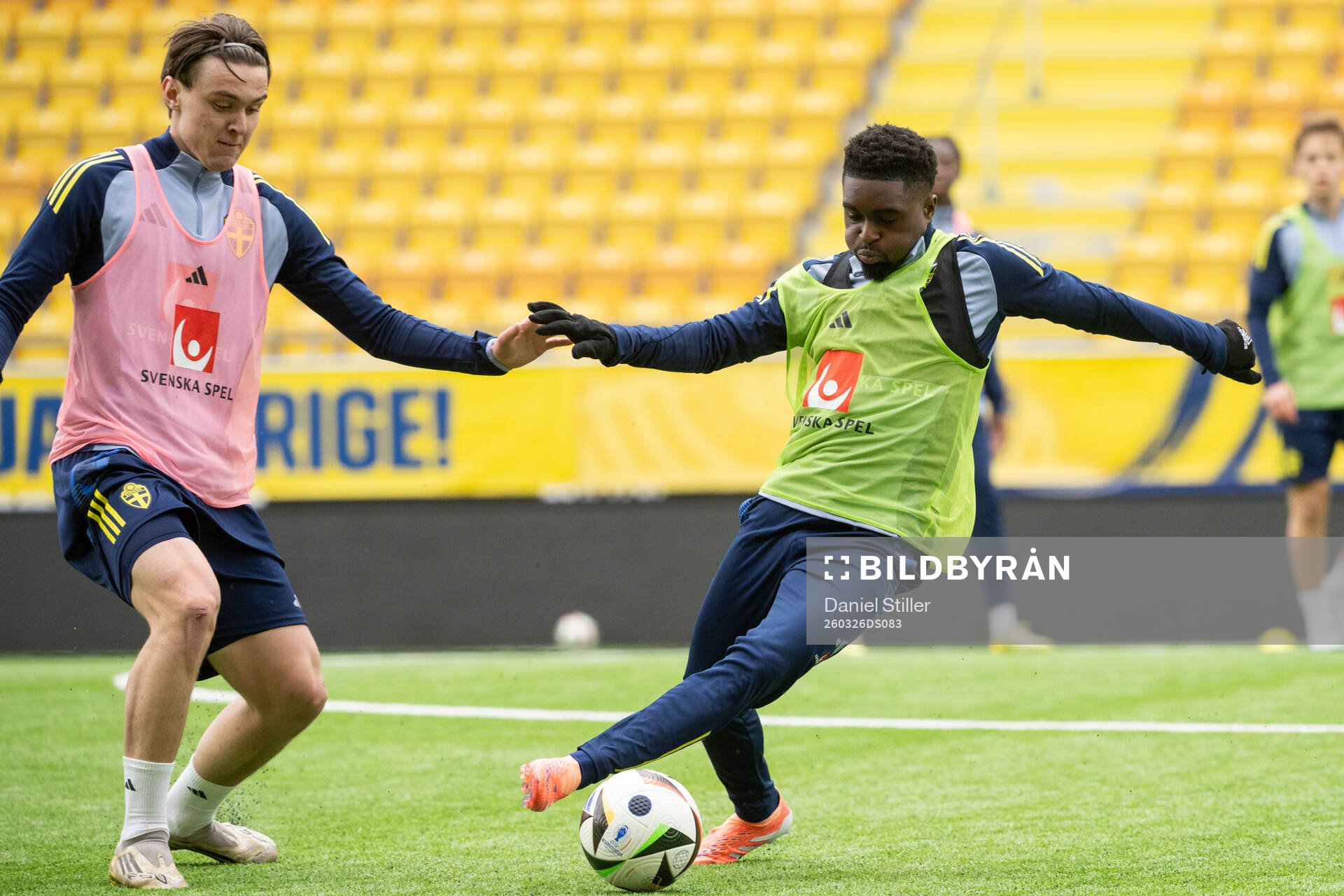 Oscar Sjöstrand and Jardell Kanga of Sweden's U21 national