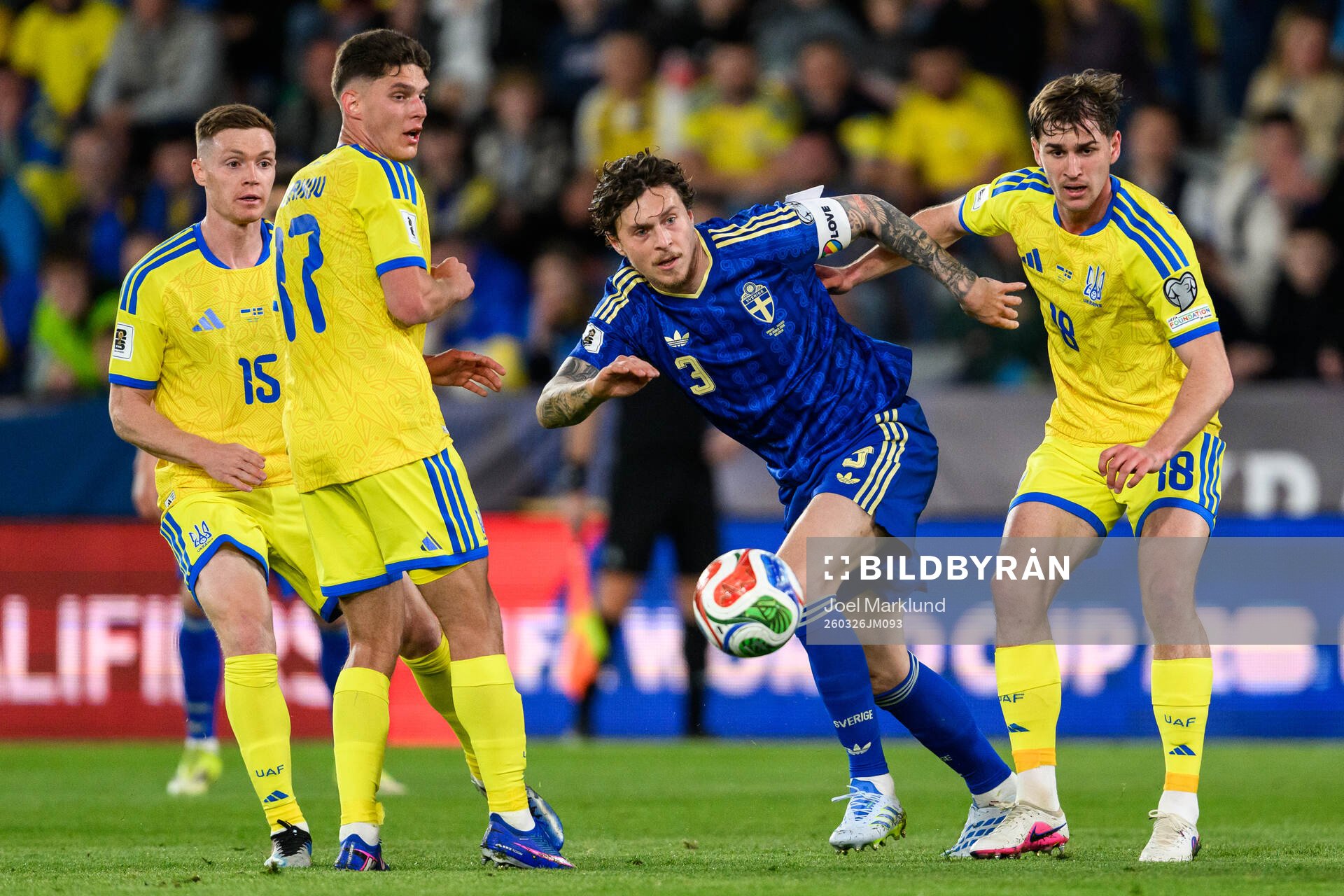 Vitaliy Mykolenko, Georgiy Sudakov and Yehor Yarmoliuk of