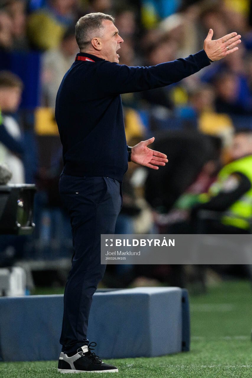 head coach Serhiy Rebrov of Ukraine