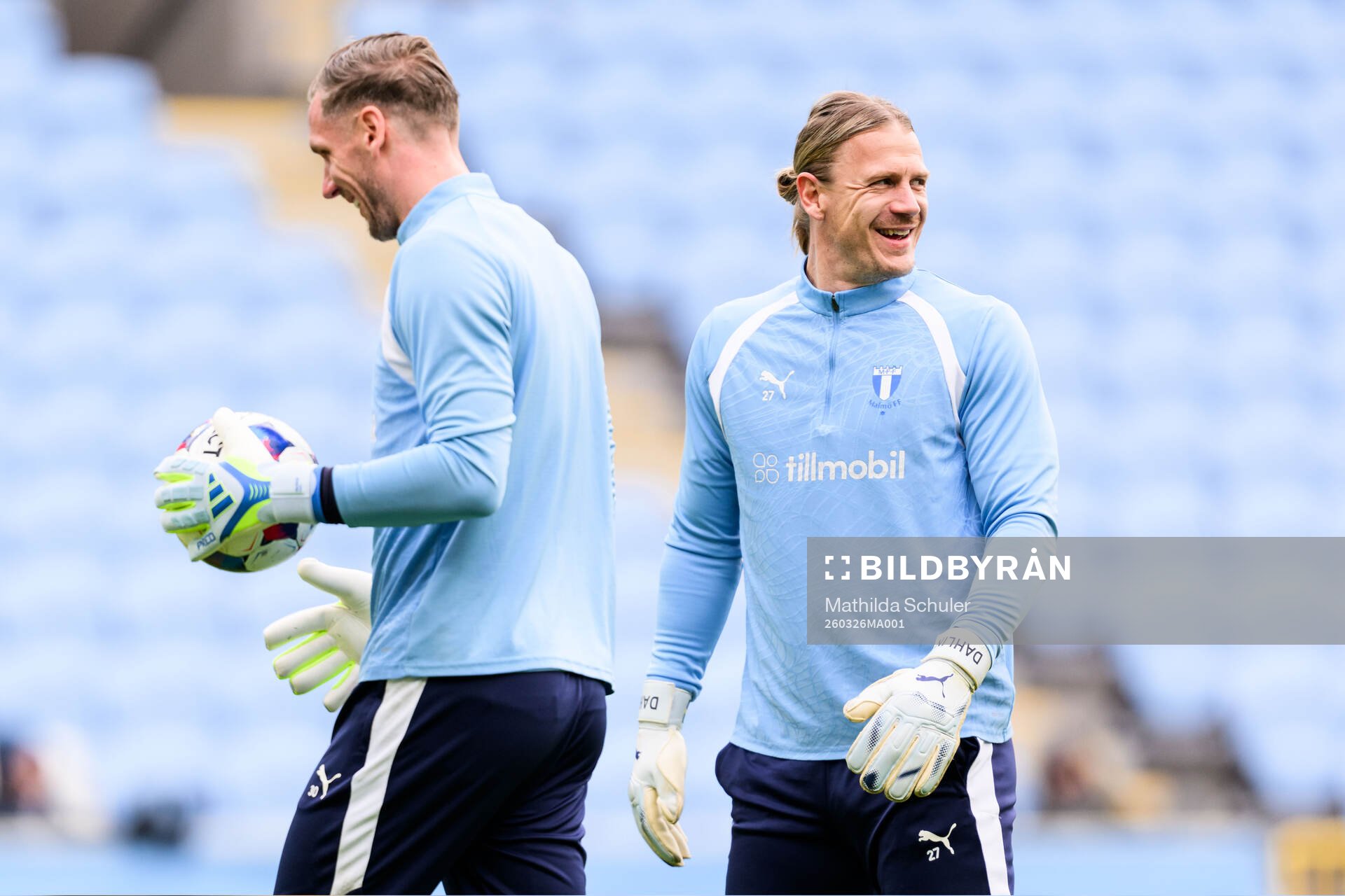 Malmö FFs målvakt Robin Olsen och målvakt Johan Dahlin