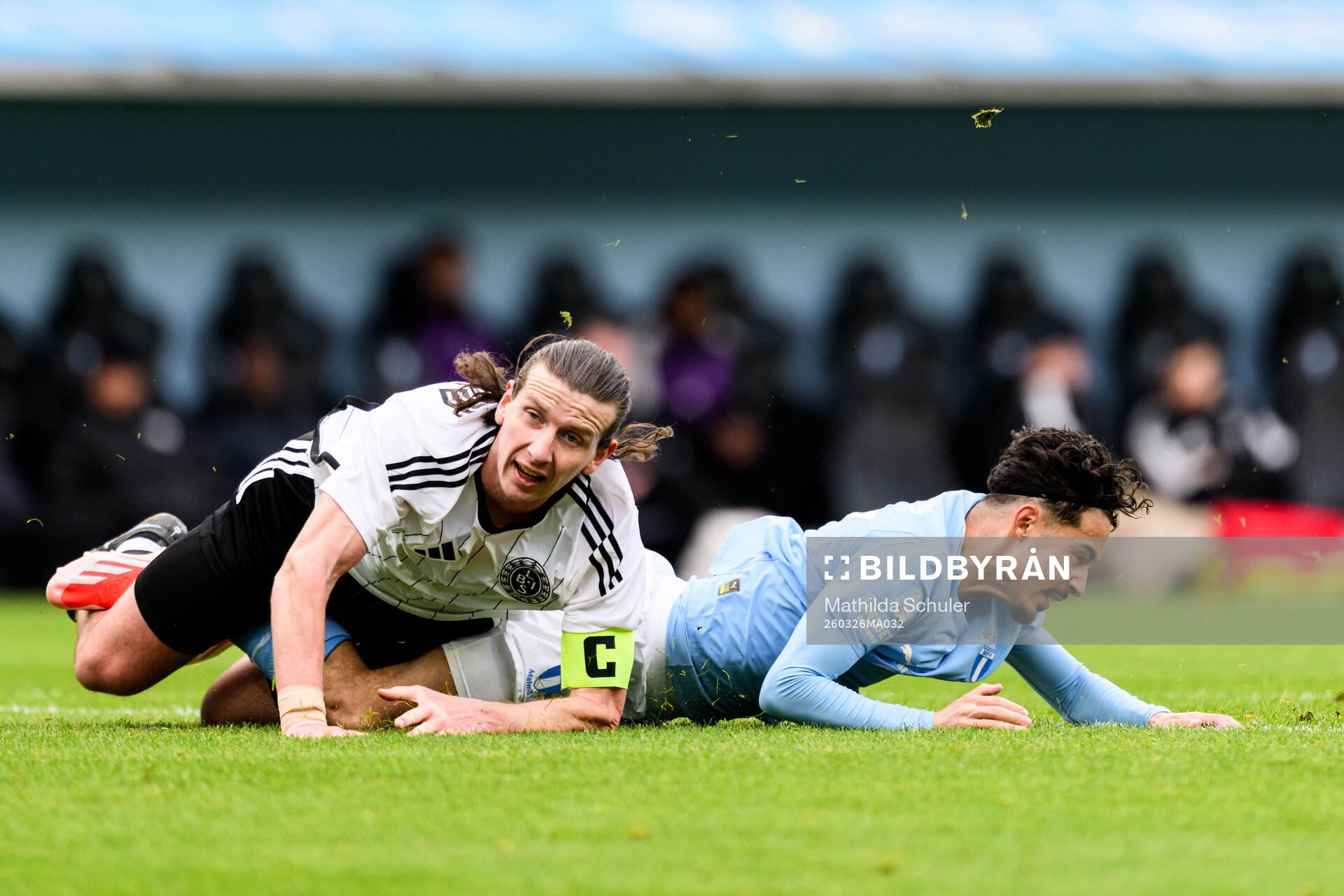Landskronas Andreas Murbeck och Malmö FFs Adrian Skogmar