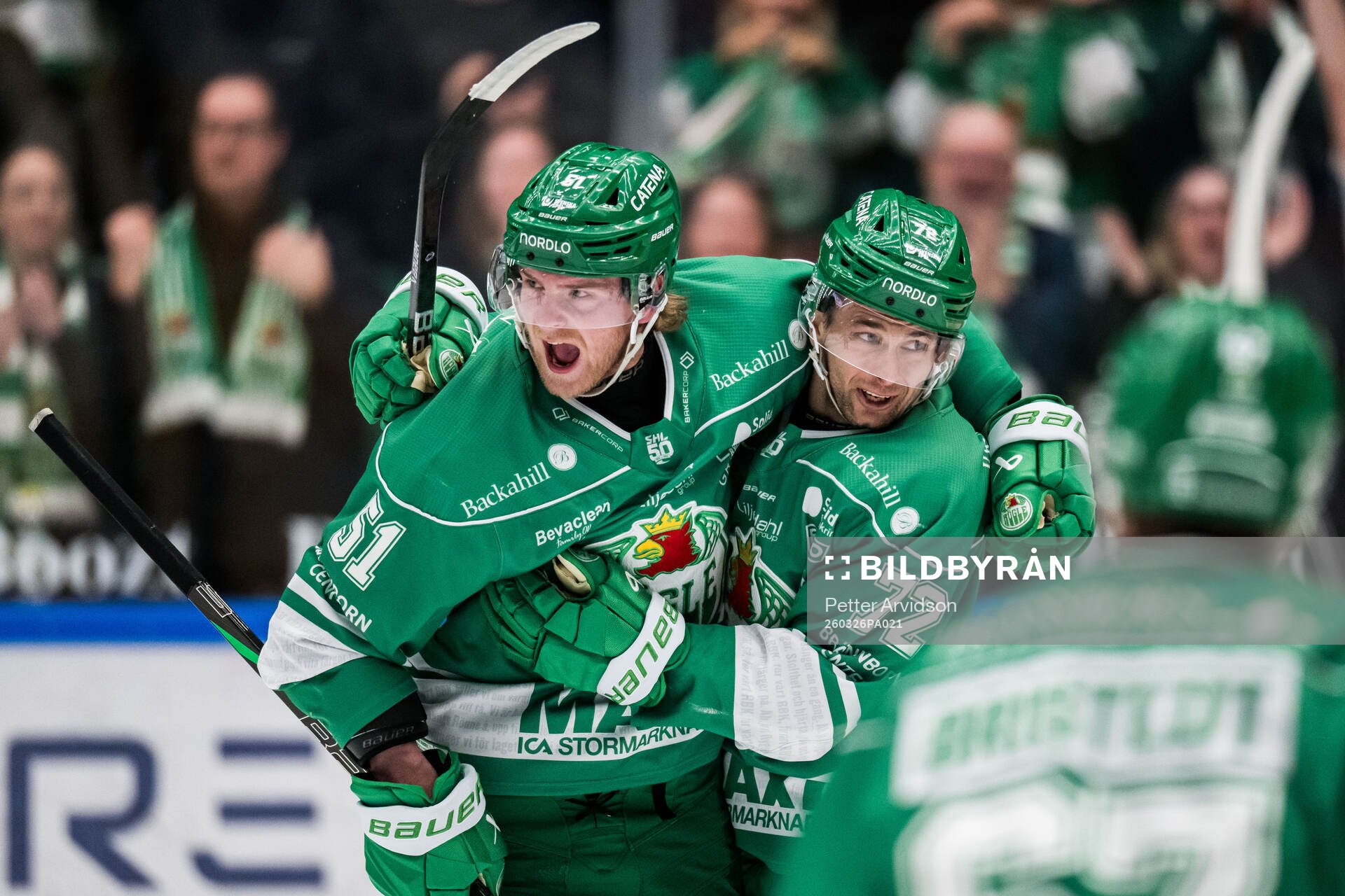 Rögles Felix Nilsson och Daniel Zaar jublar