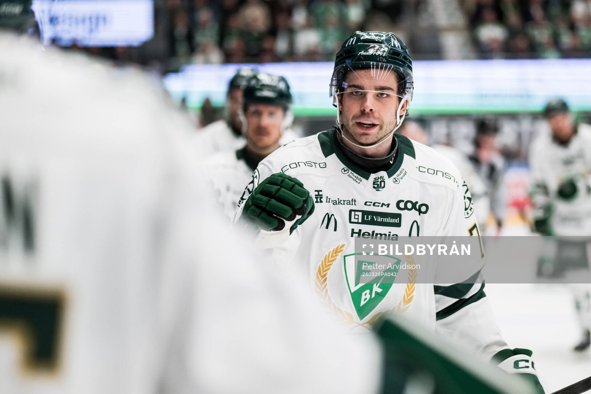 Färjestads Viktor Lodin jublar