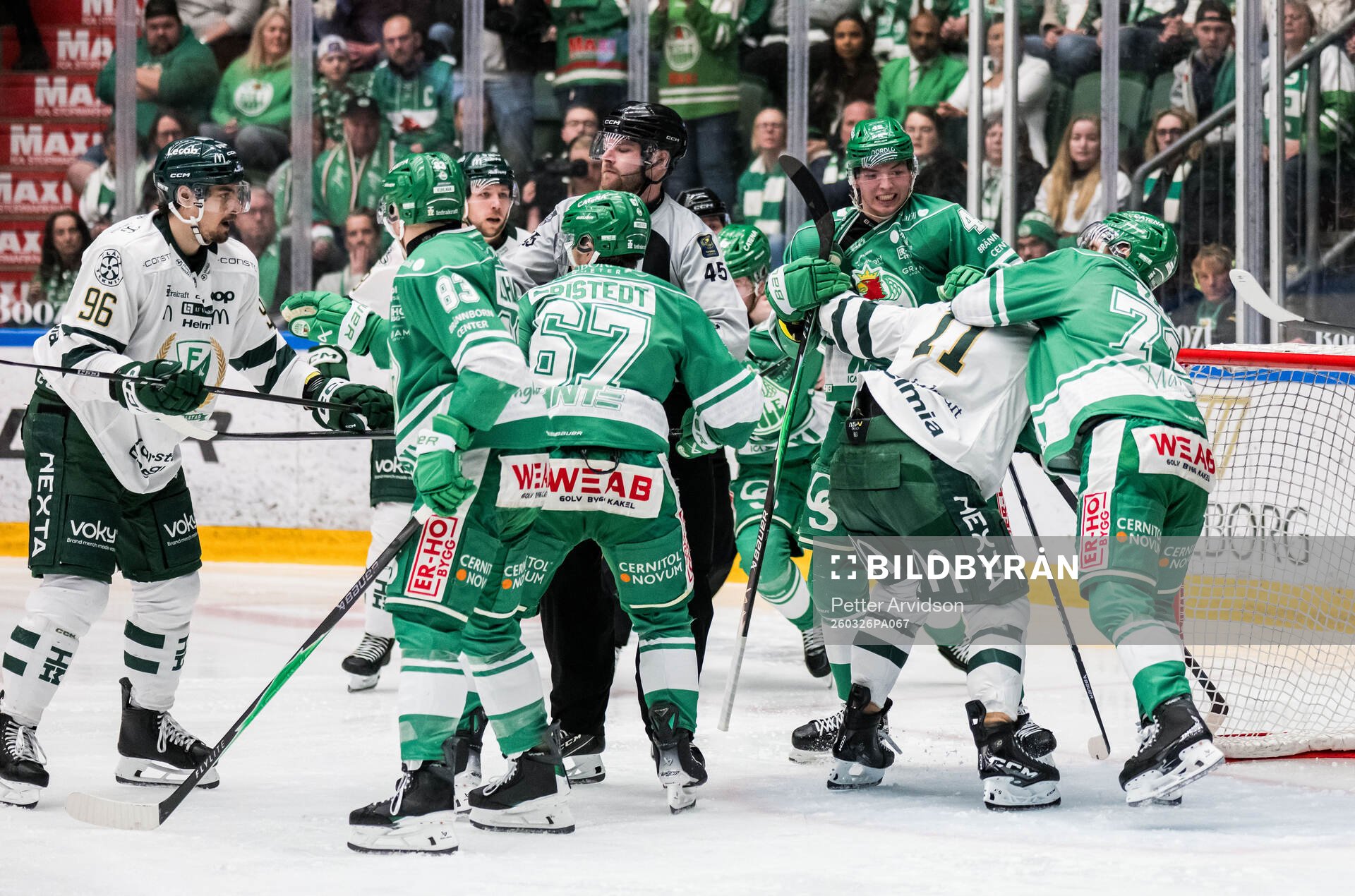 Rögles Gregor Biber och Färjestads Joakim Nygård
