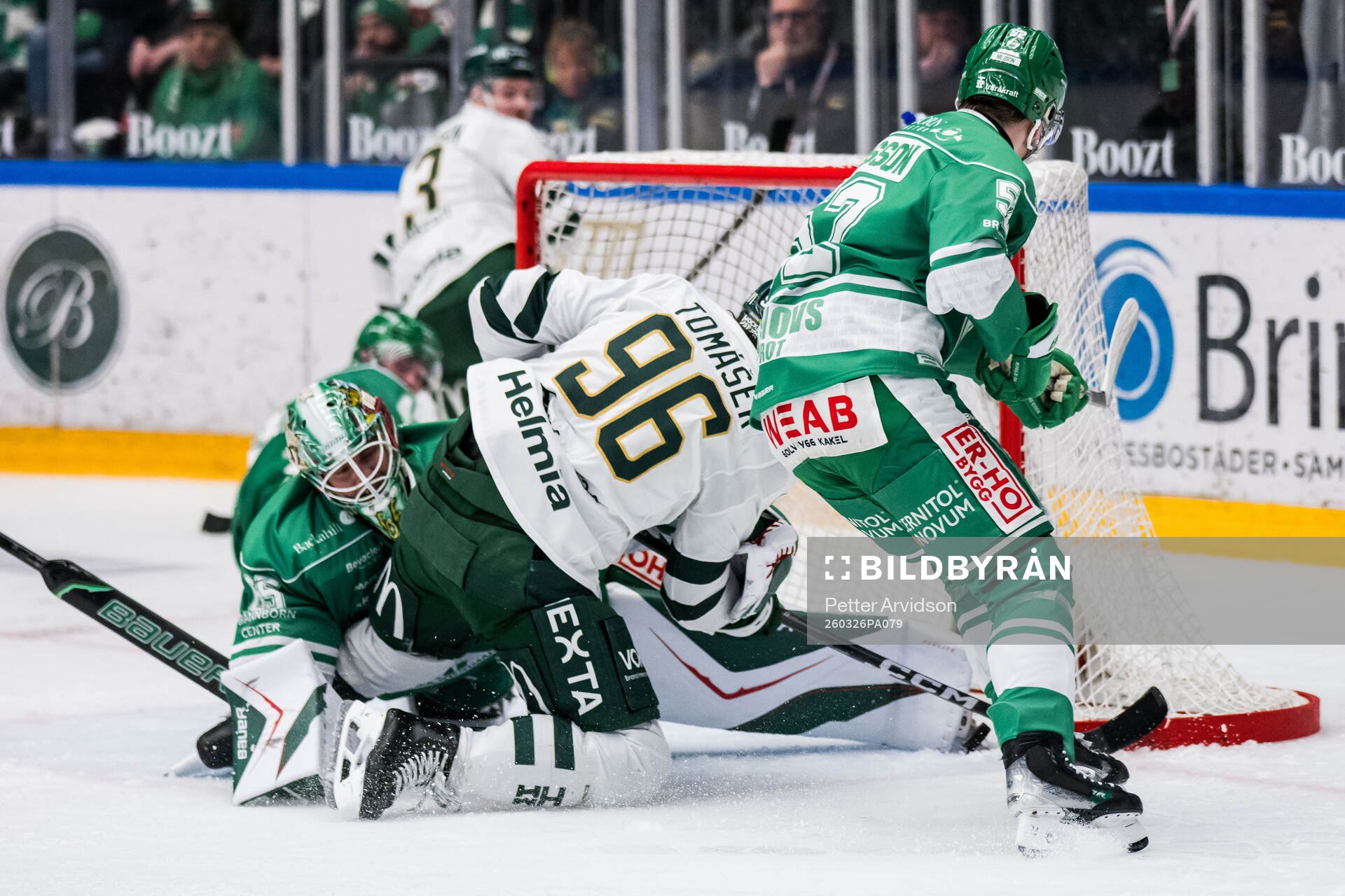 Rögles målvakt Christoffer Rifalk och Färjestads David