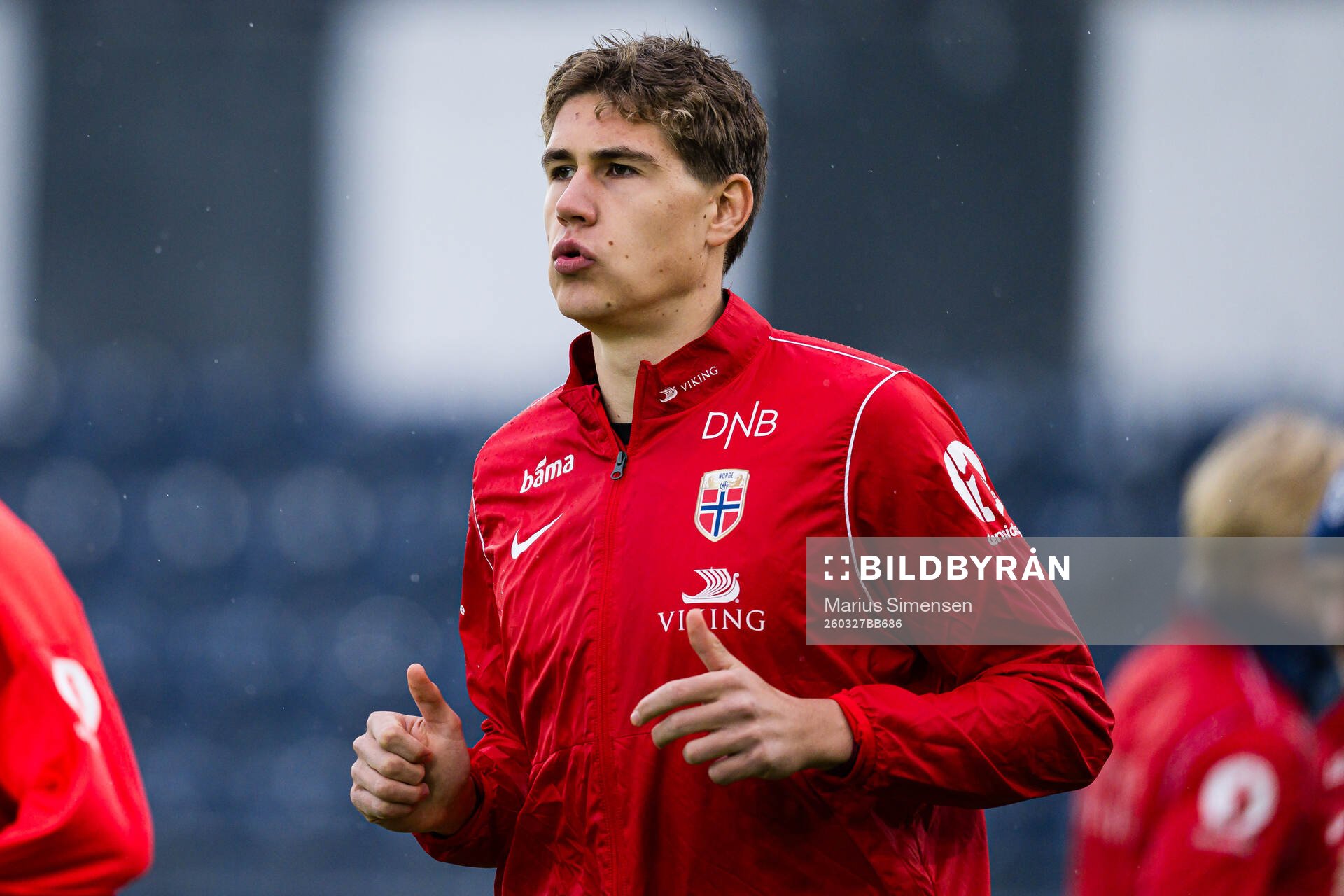 Eivind Helland of Norway warms up